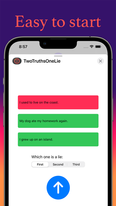 Two Truths and a Lie: iMessage screenshot 3