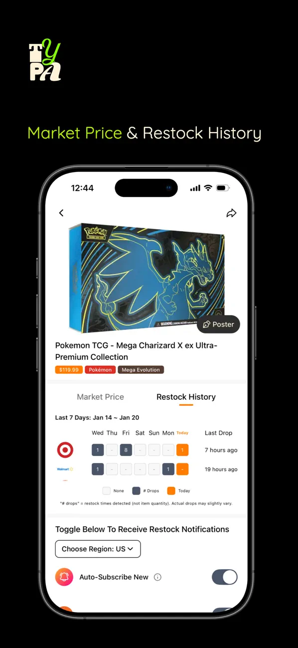 TYPA - Restock Tracker screenshot 1