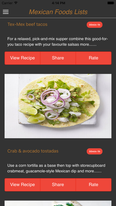 Typical Mexican foods screenshot 5