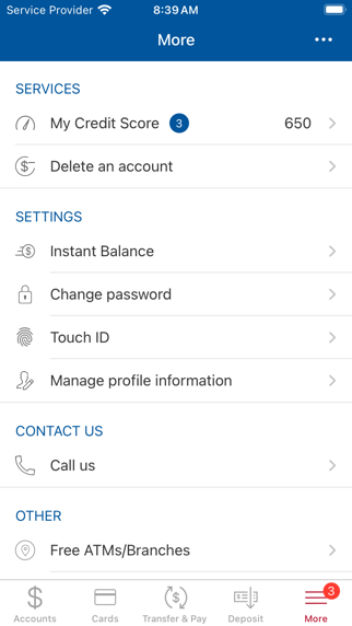 U. S. Postal Service FCU screenshot 3