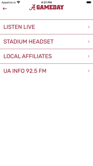 UA - Gameday screenshot 2