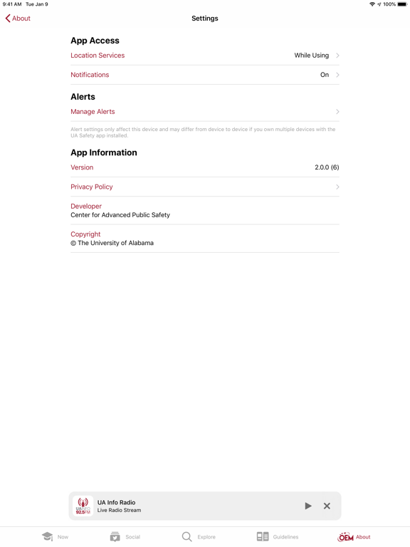 UA Safety screenshot 1