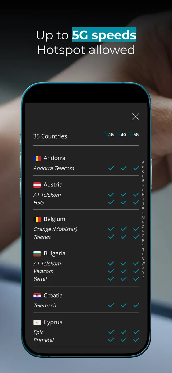 Ubigi: Travel eSIM mobile data screenshot 2