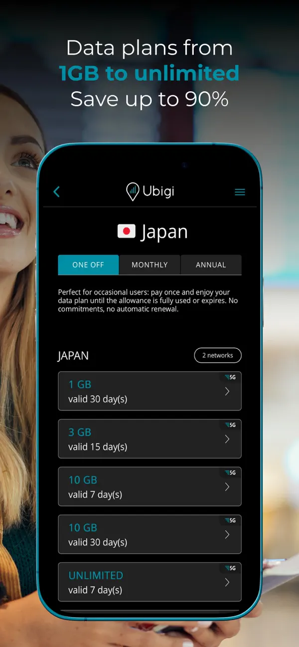 Ubigi: Travel eSIM mobile data screenshot 5