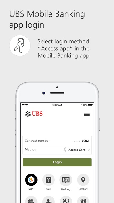 UBS Access – secure login screenshot 2