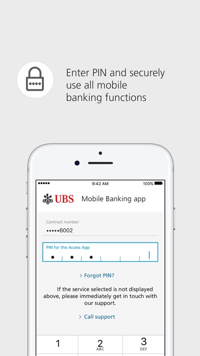 UBS Access – secure login screenshot 1