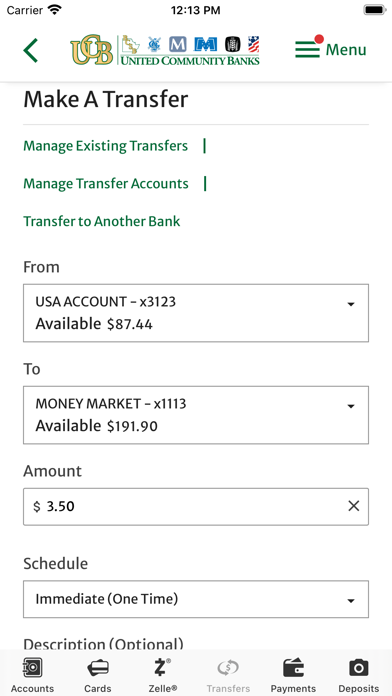UCB Banks screenshot 2