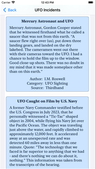 UFO Incidents screenshot 1