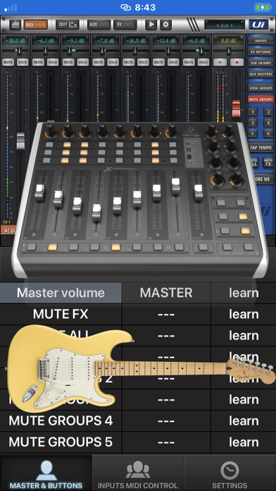 Ui MIDI mixer screenshot 4