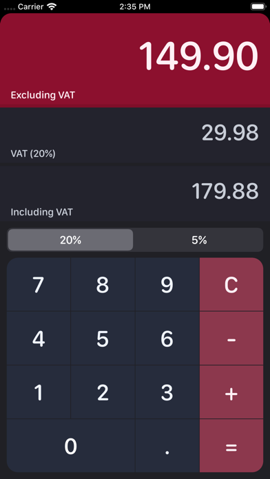 UK VAT Calculator screenshot 1