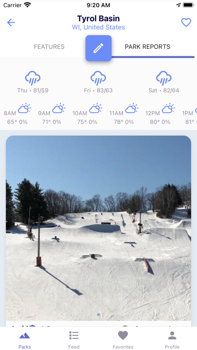 Ullr - Terrain Park Reports screenshot 1