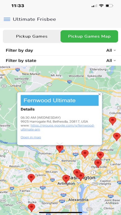ULTY App Frisbee screenshot 1