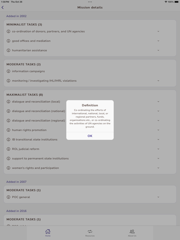 UN Peace Missions App screenshot 2