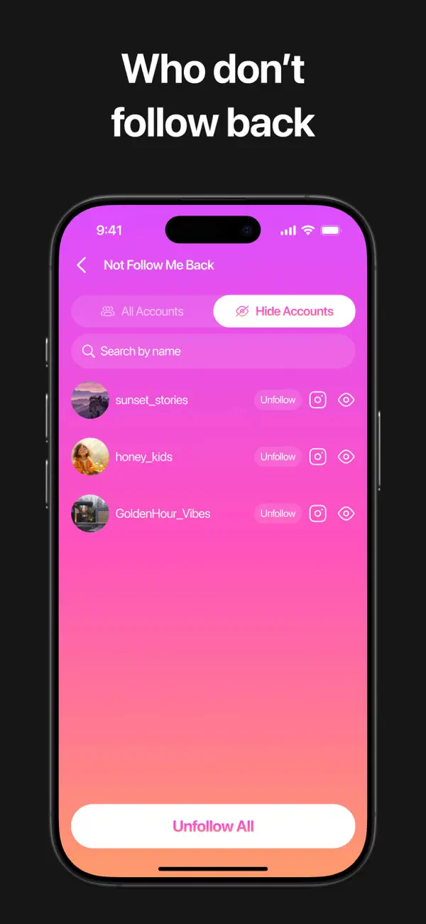 Unfollow Tracker: FollowHub screenshot 1