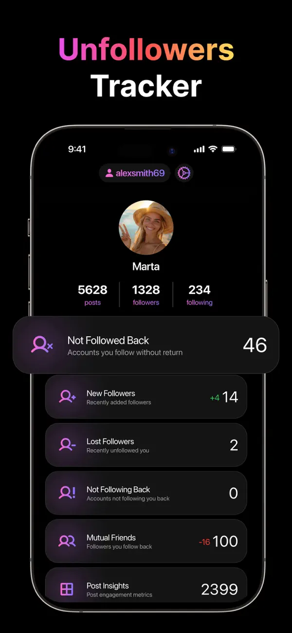 Unfollow Tracker & Reports screenshot 2