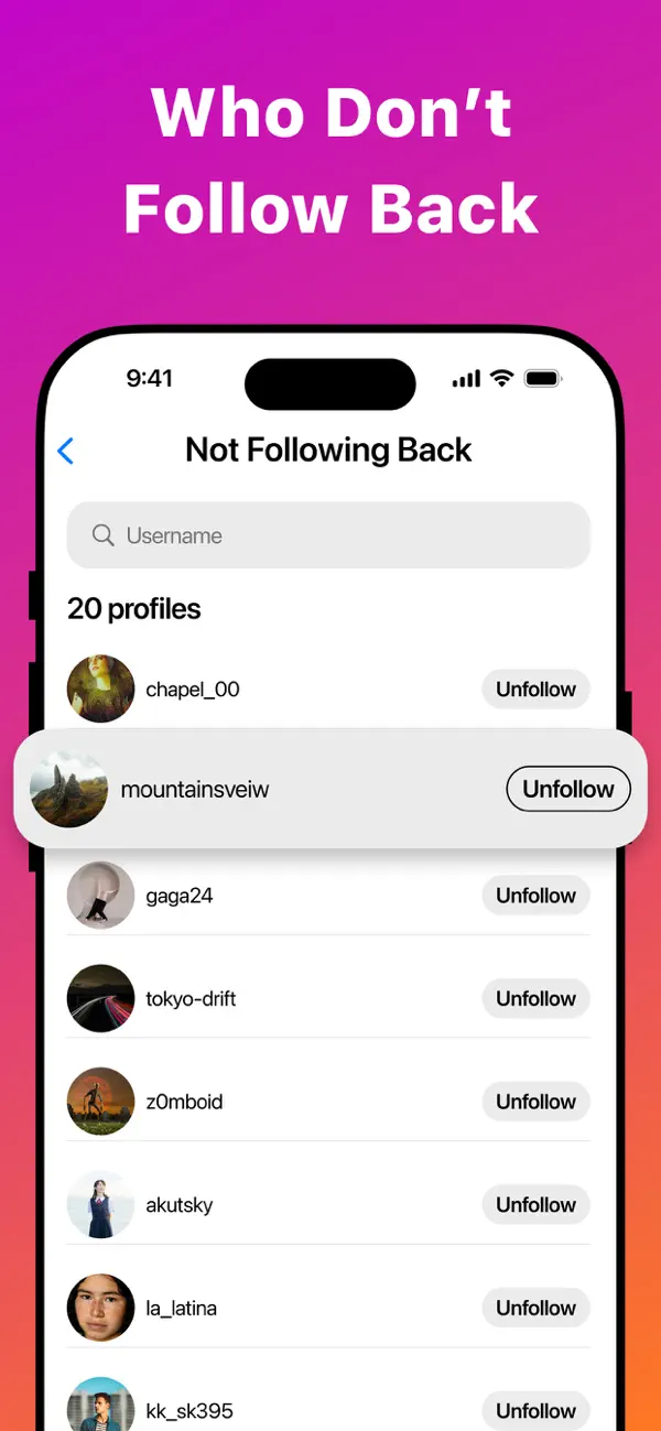 Unfollow Tracker & Reports screenshot 5