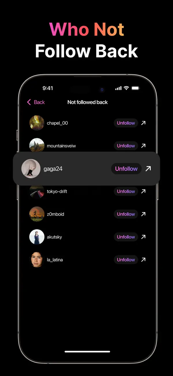 Unfollow Tracker & Reports screenshot 1