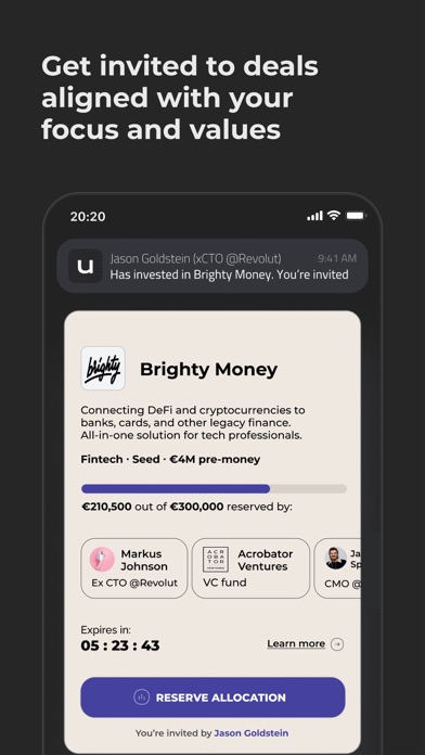 Uniborn — venture platform screenshot 4
