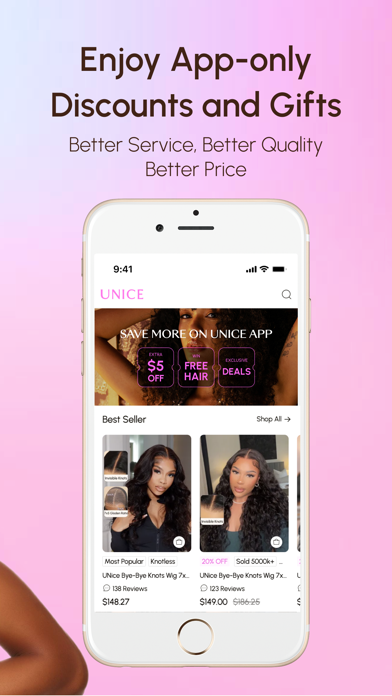 UNice: Wigs & Hair Bundles screenshot 3