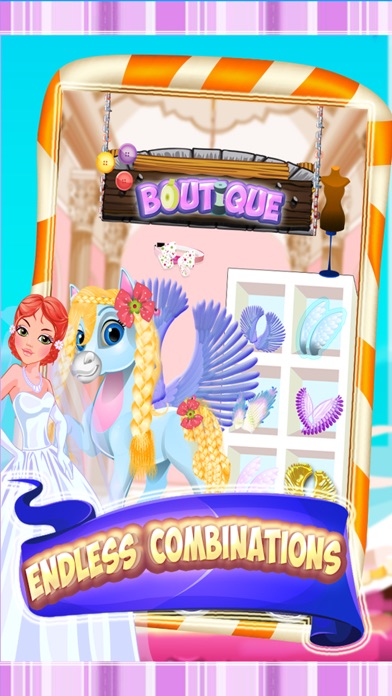 Unicorn & Pony Wedding Day - A virtual pet horse marriage makeover game screenshot 5