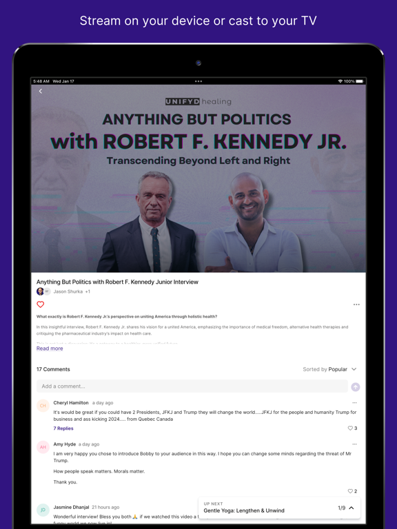 UNIFYD TV screenshot 1