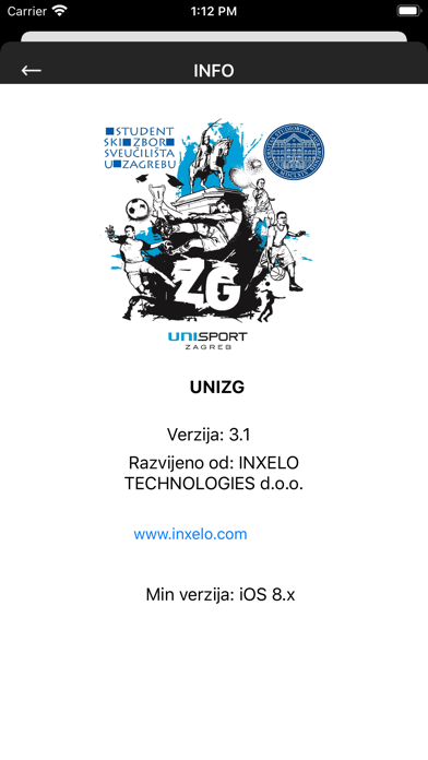 UniSport ZG screenshot 1