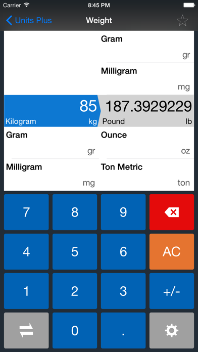 Units Plus Converter screenshot 2