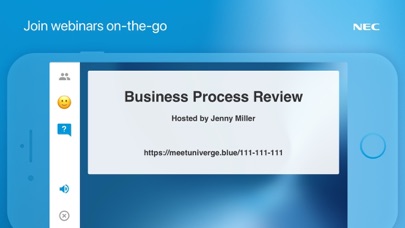 UNIVERGE BLUE™ MEET WEBINAR screenshot 1