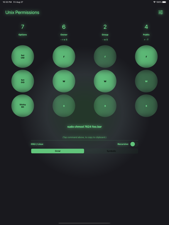 Unix Permissions screenshot 2