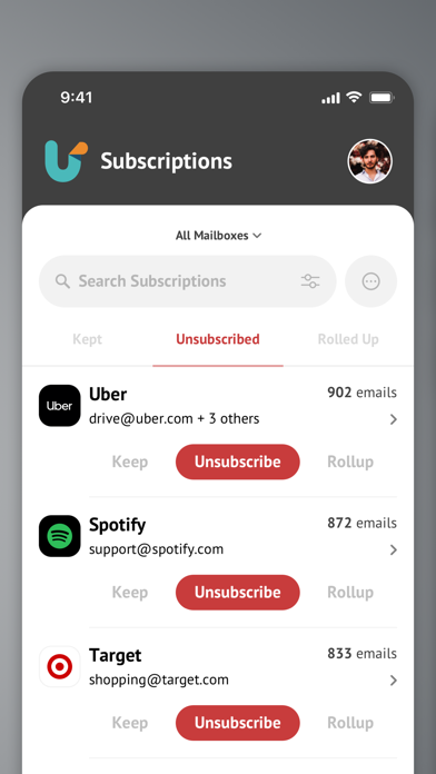 Unroll.Me - Email Cleanup screenshot 1