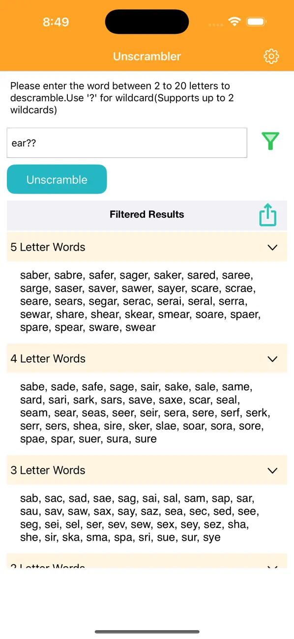Unscrambler-Word screenshot 4