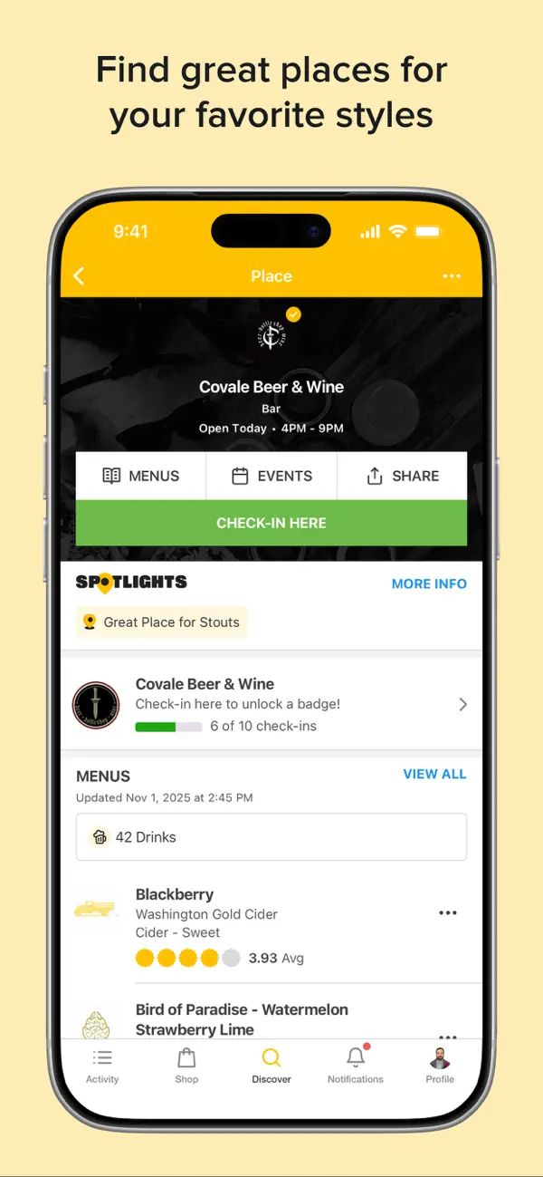 Untappd: Find Drinks You Love screenshot 2