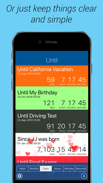 Until Countdown & up to events screenshot 1
