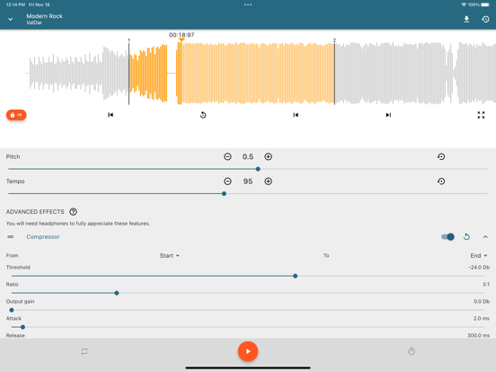 Up Tempo: Pitch, Speed Changer screenshot 1