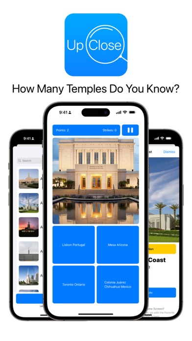 UpClose: Temple Trivia screenshot 1