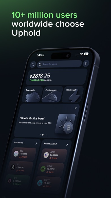 Uphold: Buy BTC, ETH and 360+ screenshot 5