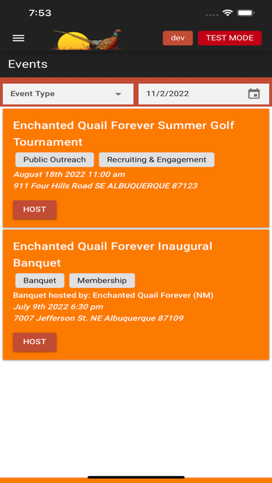 Upland Events Platform screenshot 2