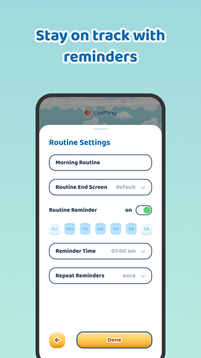 Uplifting, Routine Rituals App screenshot 1