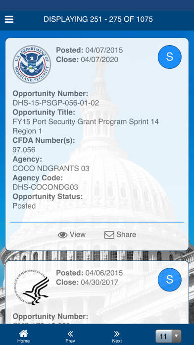 US Government Grants Search screenshot 3