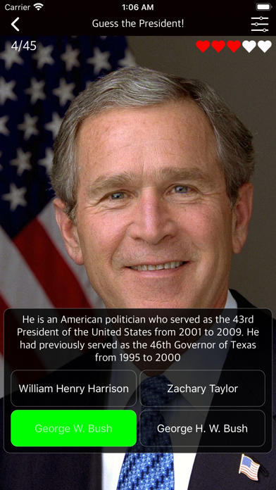 US President Political History screenshot 1