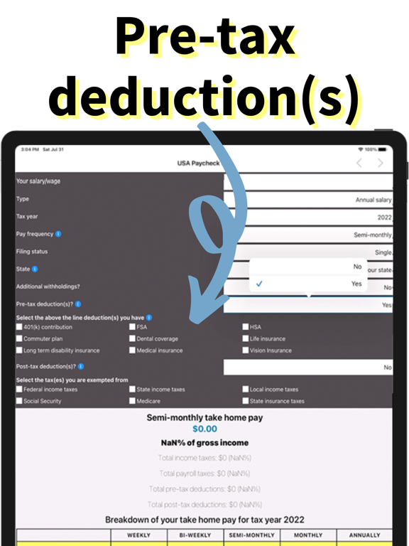 USA Paycheck Calculator screenshot 2