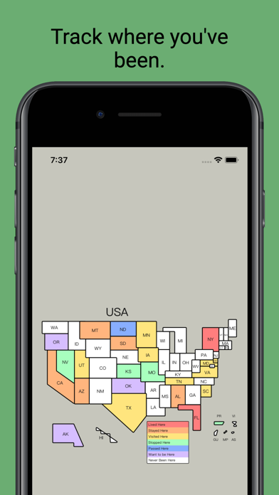 USA States - Map Tracker screenshot 3