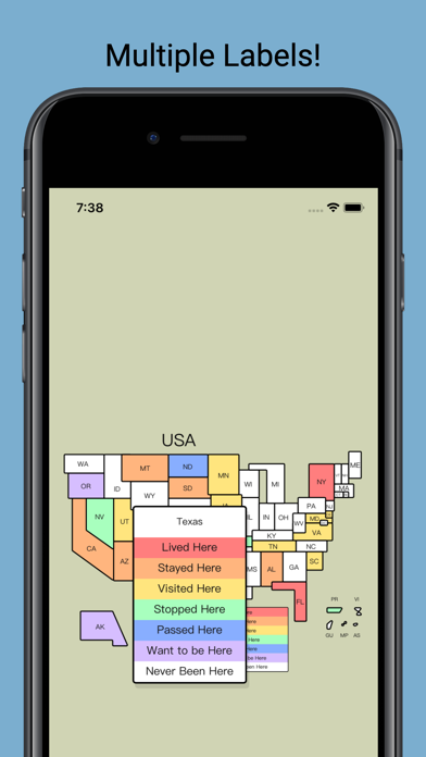 USA States - Map Tracker screenshot 2