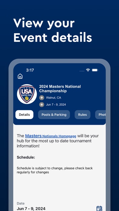 USA Water Polo Events screenshot 2