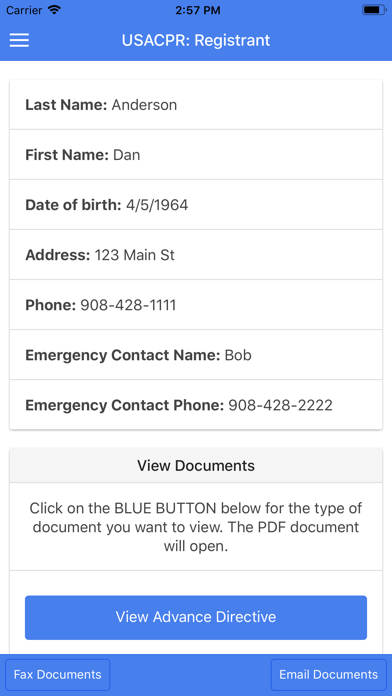 USACPR Registrant Quick Access screenshot 3
