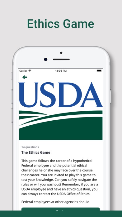 USDA Ethics screenshot 1