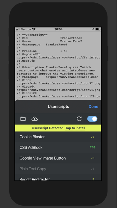 Userscripts screenshot 3