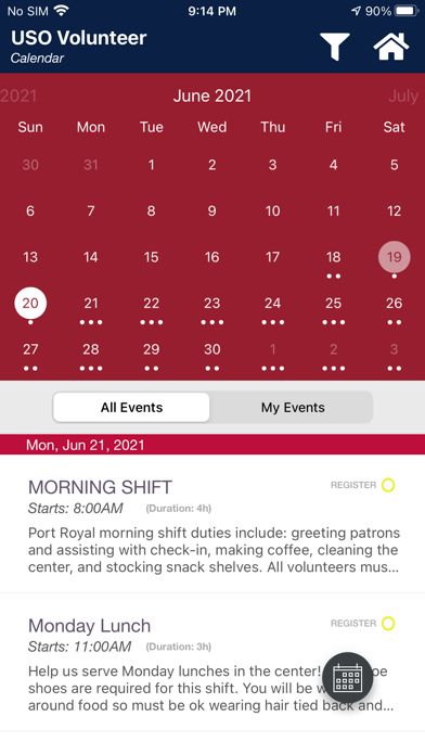 USO Volunteer Community screenshot 2