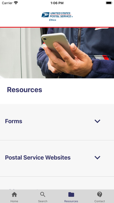 USPS Ethics screenshot 1