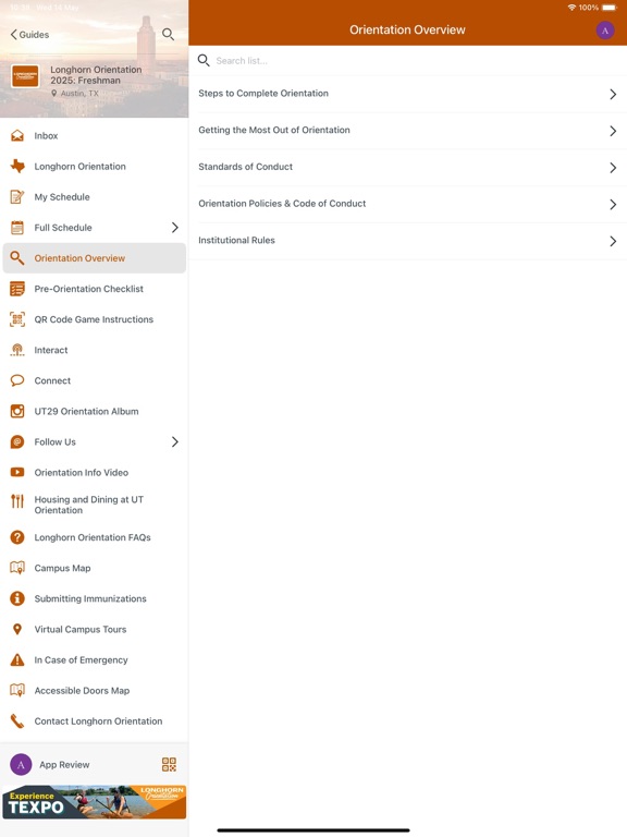 UT Austin Orientation screenshot 1